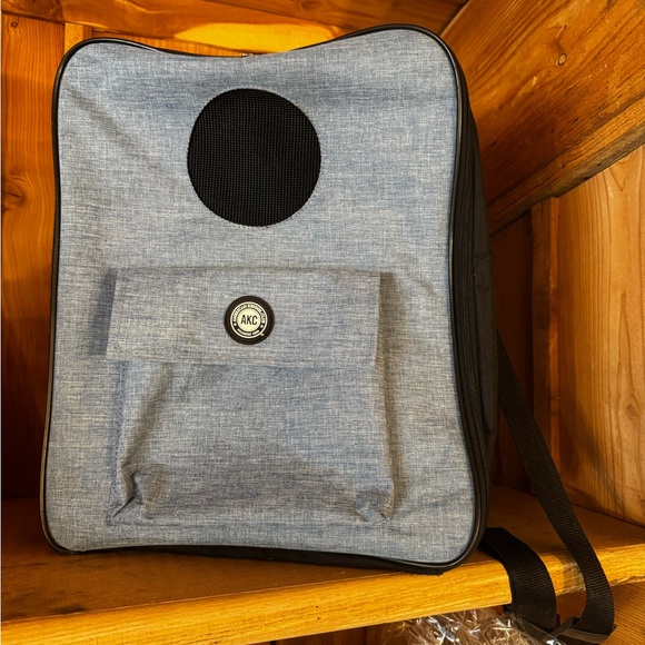 American kennel club cat or dog carrier - denim and black mesh brand new - Picture 1 of 7